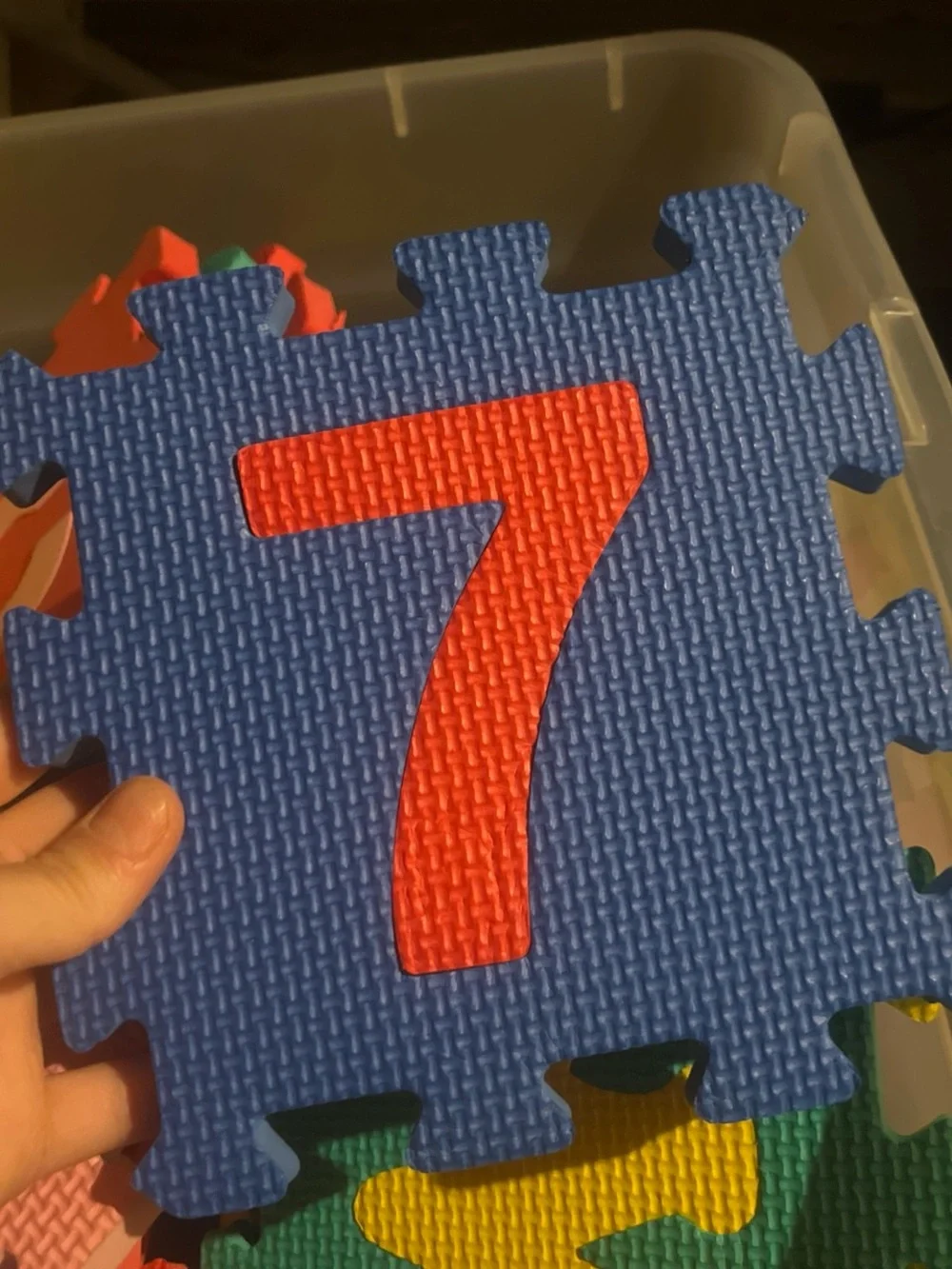 Foam alphabet and numbers puzzle